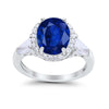 925 Sterling Silver CZ Baguette Halo Art Deco Oval Wedding Engagement Ring