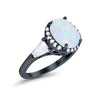 925 Sterling Silver CZ Baguette Halo Art Deco Oval Wedding Engagement Ring