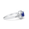 925 Sterling Silver Round CZ Halo Art Deco Fashion Jewelry Promise Ring