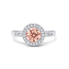 925 Sterling Silver Round CZ Halo Art Deco Fashion Jewelry Promise Ring