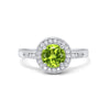 925 Sterling Silver Round CZ Halo Art Deco Fashion Jewelry Promise Ring