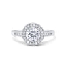 925 Sterling Silver Round CZ Halo Art Deco Fashion Jewelry Promise Ring