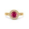 925 Sterling Silver Round CZ Halo Art Deco Fashion Jewelry Promise Ring