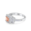 925 Sterling Silver Art Deco Princess Cut Round Baguette CZ Wedding Ring