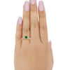 925 Sterling Silver Art Deco Princess Cut Round Baguette CZ Wedding Ring