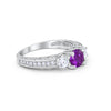 925 Sterling Silver Art Deco Vintage Style Three Stone CZ Engagement Ring