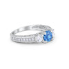 925 Sterling Silver Art Deco Vintage Style Three Stone CZ Engagement Ring