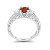 New 925 Sterling Silver Art Deco Vintage Style Three Stone CZ Engagement Ring