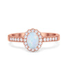 925 Sterling Silver Art Deco Oval CZ Floral Wedding Engagement Ring