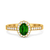 925 Sterling Silver Art Deco Oval CZ Floral Wedding Engagement Ring
