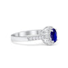 925 Sterling Silver Art Deco Oval CZ Floral Wedding Engagement Ring
