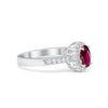 925 Sterling Silver Art Deco Oval CZ Floral Wedding Engagement Ring