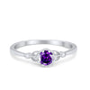 925 Sterling Silver Solitaire Art Deco CZ Engagement Wedding Ring