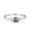 925 Sterling Silver Solitaire Art Deco CZ Engagement Wedding Ring