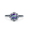 925 Sterling Silver 6 Prong Round CZ Split Shank Wedding Engagement Ring