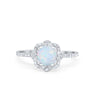 925 Sterling Silver 6 Prong Round CZ Split Shank Wedding Engagement Ring