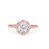925 Sterling Silver 6 Prong Round CZ Split Shank Wedding Engagement Ring