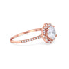 925 Sterling Silver 6 Prong Round CZ Split Shank Wedding Engagement Ring