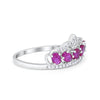 925 Sterling Silver King Crown Princess Oval Round CZ Promise Ring