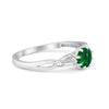 925 Sterling Silver Cubic Zirconia Art Deco Promise Wedding Ring