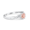 925 Sterling Silver Cubic Zirconia Art Deco Promise Wedding Ring