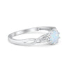 925 Sterling Silver Cubic Zirconia Art Deco Promise Wedding Ring