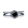 925 Sterling Silver 6 Prong Round CZ Split Shank Wedding Engagement Ring