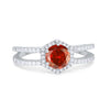 925 Sterling Silver 6 Prong Round CZ Split Shank Wedding Engagement Ring