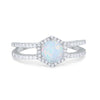 925 Sterling Silver 6 Prong Round CZ Split Shank Wedding Engagement Ring
