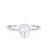 925 Sterling Silver Art Deco Vintage Style Cubic Zirconia Engagement Ring