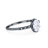925 Sterling Silver Art Deco Vintage Style Cubic Zirconia Engagement Ring