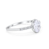 925 Sterling Silver Art Deco Vintage Style Cubic Zirconia Engagement Ring