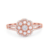925 Sterling Silver Art Deco Antique Style Round CZ Engagement Ring