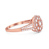925 Sterling Silver Art Deco Antique Style Round CZ Engagement Ring
