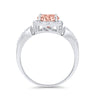 925 Sterling Silver Round CZ Halo Split Shank Wedding Engagement Ring