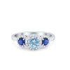 925 Sterling Silver Art Deco Bridal Set Cushion Round CZ Wedding Band Ring