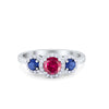 925 Sterling Silver Art Deco Bridal Set Cushion Round CZ Wedding Band Ring