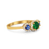 925 Sterling Silver Art Deco Bridal Set Cushion Round CZ Wedding Band Ring
