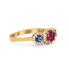 925 Sterling Silver Art Deco Bridal Set Cushion Round CZ Wedding Band Ring
