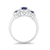 925 Sterling Silver Art Deco Bridal Set Cushion Round CZ Wedding Band Ring