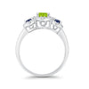 925 Sterling Silver Art Deco Bridal Set Cushion Round CZ Wedding Band Ring
