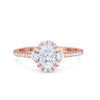 925 Sterling Silver Art Deco Halo Oval Round CZ Promise Anniversary Ring