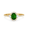 925 Sterling Silver Art Deco Halo Oval Round CZ Promise Anniversary Ring