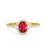 925 Sterling Silver Art Deco Halo Oval Round CZ Promise Anniversary Ring