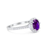 925 Sterling Silver Art Deco Halo Oval Round CZ Promise Anniversary Ring