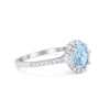 925 Sterling Silver Art Deco Halo Oval Round CZ Promise Anniversary Ring