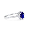 925 Sterling Silver Art Deco Halo Oval Round CZ Promise Anniversary Ring