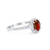 925 Sterling Silver Art Deco Halo Oval Round CZ Promise Anniversary Ring