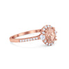 925 Sterling Silver Art Deco Halo Oval Round CZ Promise Anniversary Ring