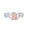 925 Sterling Silver Art Deco Princess Cut Round CZ Engagement Ring